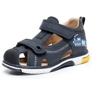 Toddler Boys Sandals Closed Toe Summer Shoes For Toddler with Arch Support Outdoor(Color : navy, Size : 10 Toddler)